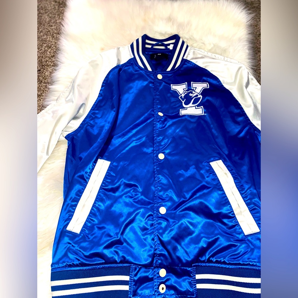 Satin blue Yale jacket from HandM
